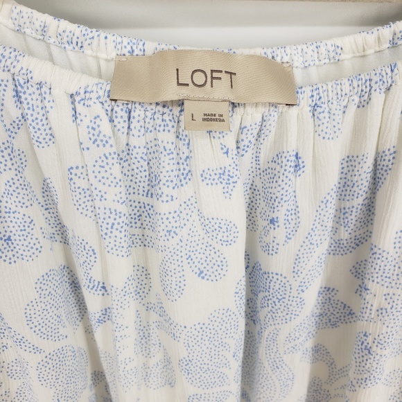 Loft Floral Ombre Blouse Sz L - Picture 5 of 8